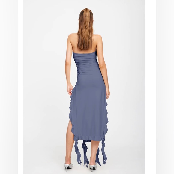 Lioness Strapless Dress in Slate Blue - Picture 2 of 2